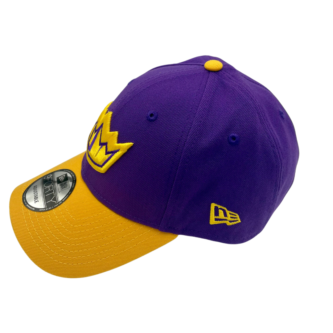 Sydney Kings Hat - 2-Tone Purple Yellow 9Forty 2024 NBL Snapback Cap - New Era